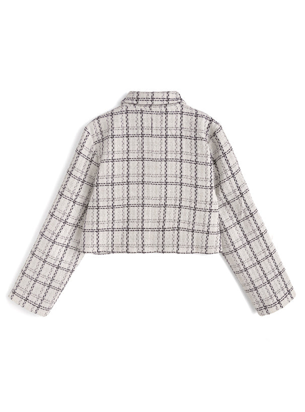GRL gn649 Bow Tweed Check Jacket 蝴蝶結格紋斜紋軟呢風外套 9