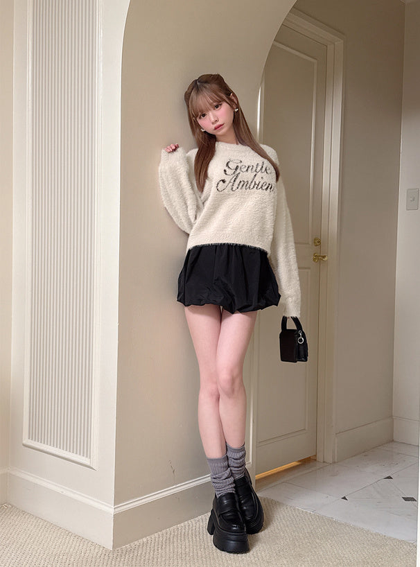 Logo Shaggy Knit Top 標誌毛絨針織上衣 [pm845] — 9