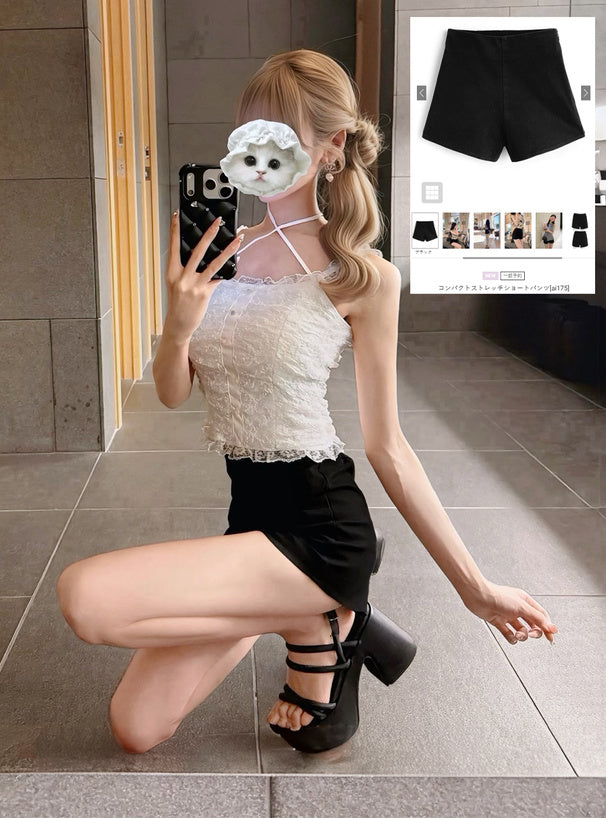 GRL ai175 Compact Stretch Shorts Black 黑色 10