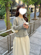 Ruffle Knit Cardigan 荷葉邊針織開襟外套 [fo2399] — 10