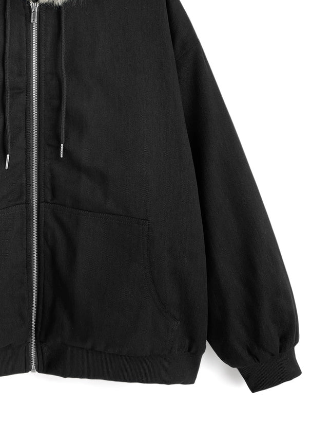 Faux Fur Hooded Padded Jacket 仿毛連帽鋪棉外套 [fu373] — 10