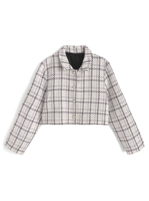GRL gn649 Bow Tweed Check Jacket 蝴蝶結格紋斜紋軟呢風外套 10