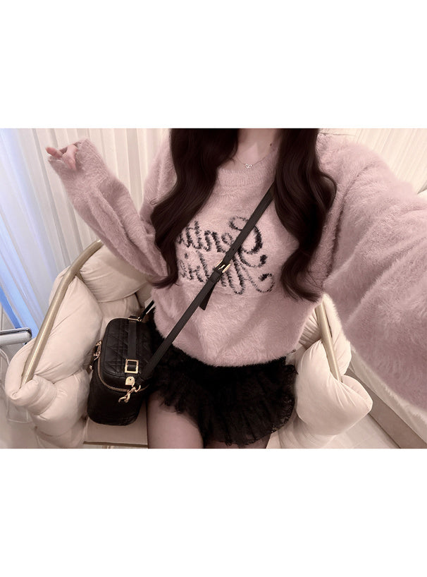 Logo Shaggy Knit Top 標誌毛絨針織上衣 [pm845] — 10