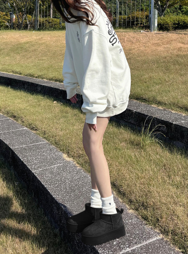 Platform Faux Fur Ankle Boots 厚底仿毛短靴 [fa049] 11