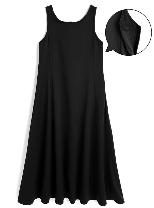 GRL dr883 cross rib knit top and sleeveless flared dress set / 交叉羅紋針織上衣與無袖傘襬洋裝套裝