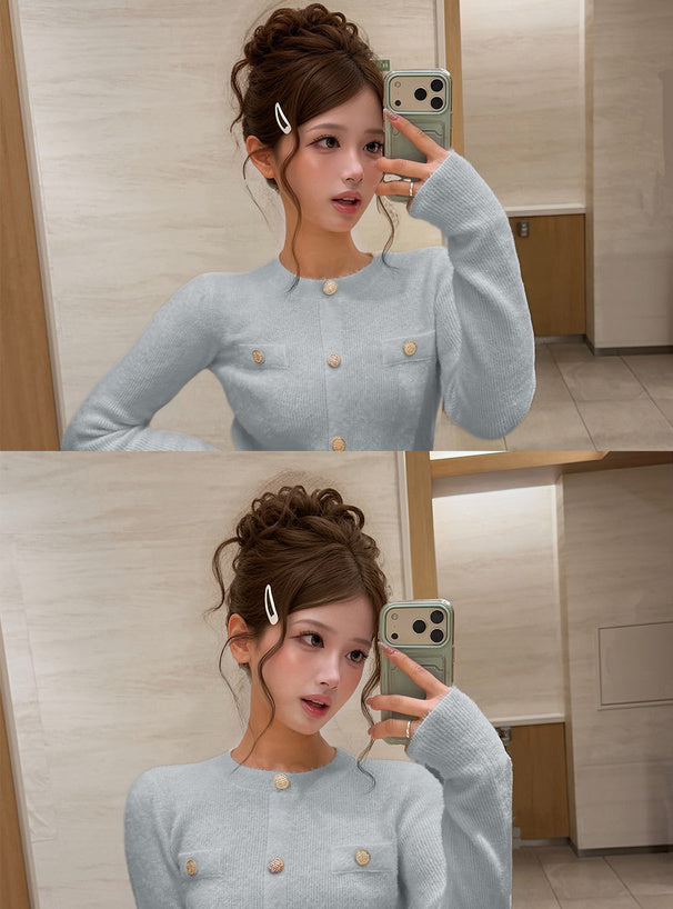 Shaggy Peplum Knit Top 毛絨荷葉襬針織上衣 [lt201]