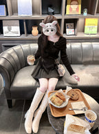 pm830 Bow and Rhinestone Off-Shoulder Rib Knit Top 蝴蝶結水鑽露肩羅紋針織上衣 — 11