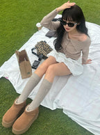 Platform Faux Fur Ankle Boots 厚底仿毛短靴 [fa049] 12