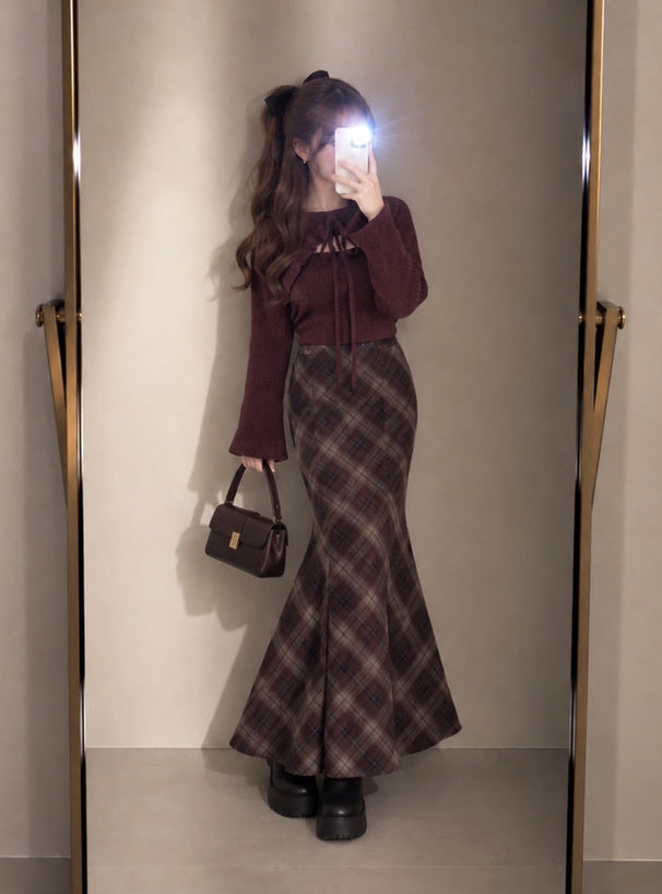 Cutout Ribbon Knit Top 鏤空蝴蝶結針織上衣 [gf111] 12