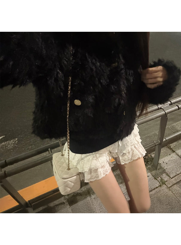 GRL on326 Gold Button Faux Shearling Jacket 金色鈕扣仿羊羔絨外套 — 12