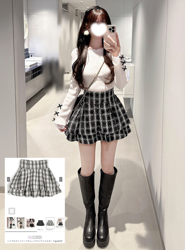 Ribbon Lace Rib Knit Top 蝴蝶結蕾絲羅紋針織上衣 [pm791a] — 12