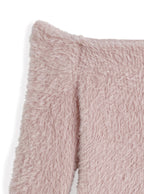 Off Shoulder Shaggy Knit Top 露肩毛絨針織上衣 [th083] — 12