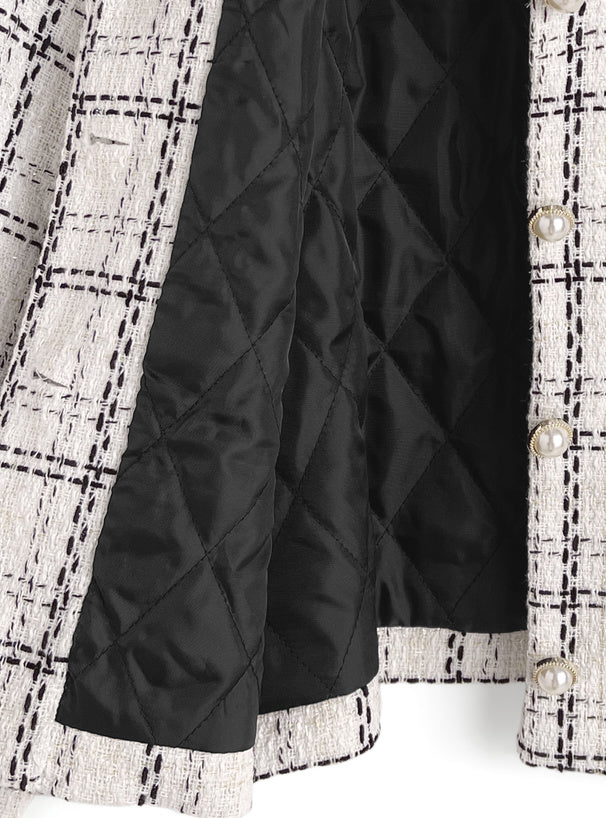GRL gn649 Bow Tweed Check Jacket 蝴蝶結格紋斜紋軟呢風外套 13