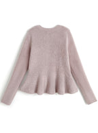 Shaggy Peplum Knit Top 毛絨荷葉襬針織上衣 [lt201]