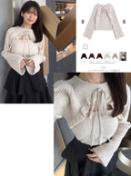 Cutout Ribbon Knit Top 鏤空蝴蝶結針織上衣 [gf111] 14