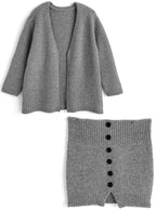 Cardigan and Bandeau Knit Set 針織開襟外套與平口上衣套裝 [lt141] 14
