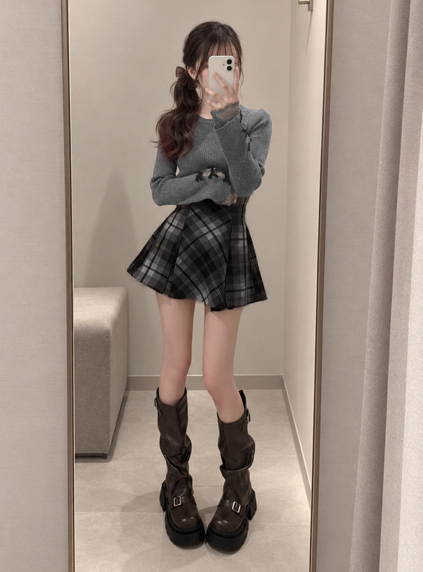 Ribbon Lace Rib Knit Top 蝴蝶結蕾絲羅紋針織上衣 [pm791a] — 14