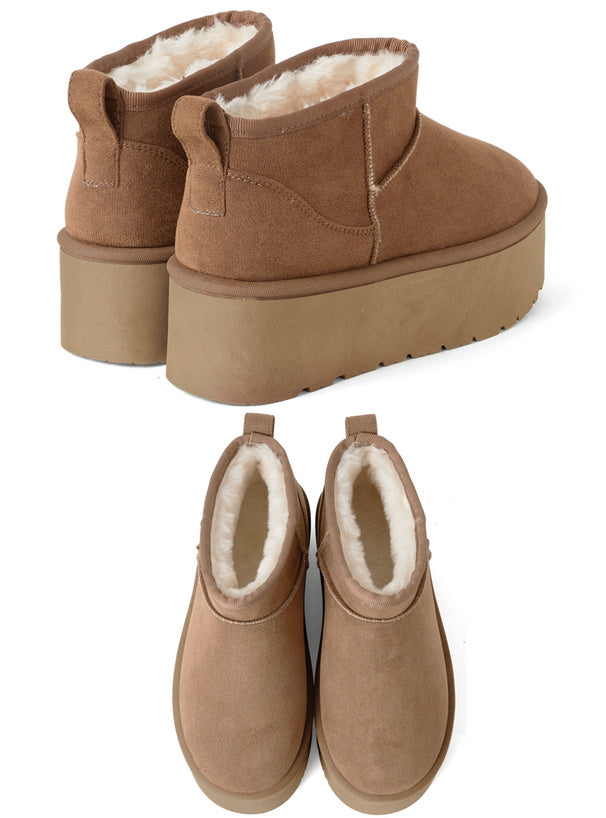 Platform Faux Fur Ankle Boots 厚底仿毛短靴 [fa049] 15