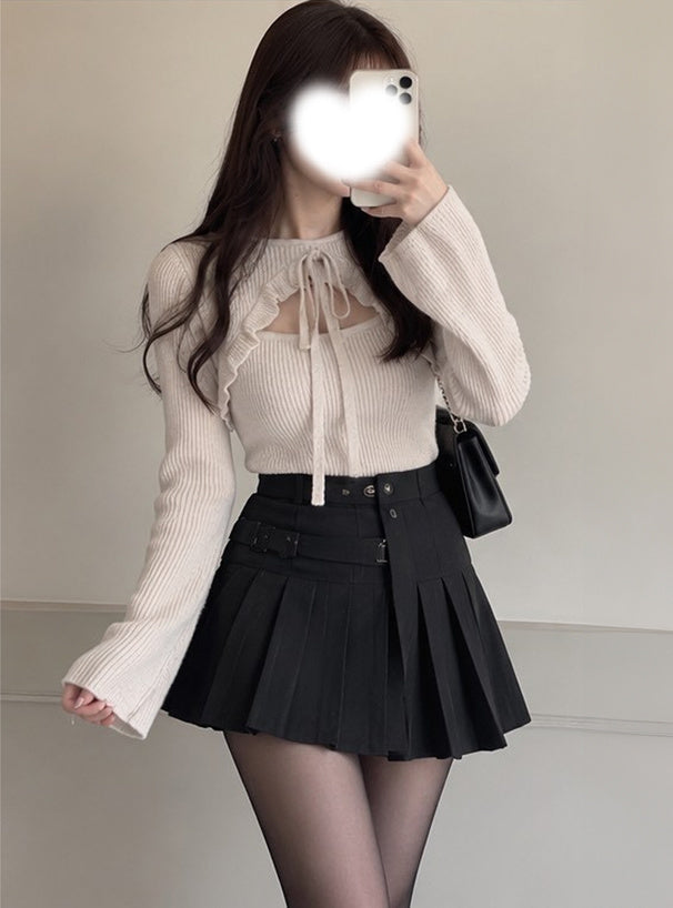 Cutout Ribbon Knit Top 鏤空蝴蝶結針織上衣 [gf111] 15