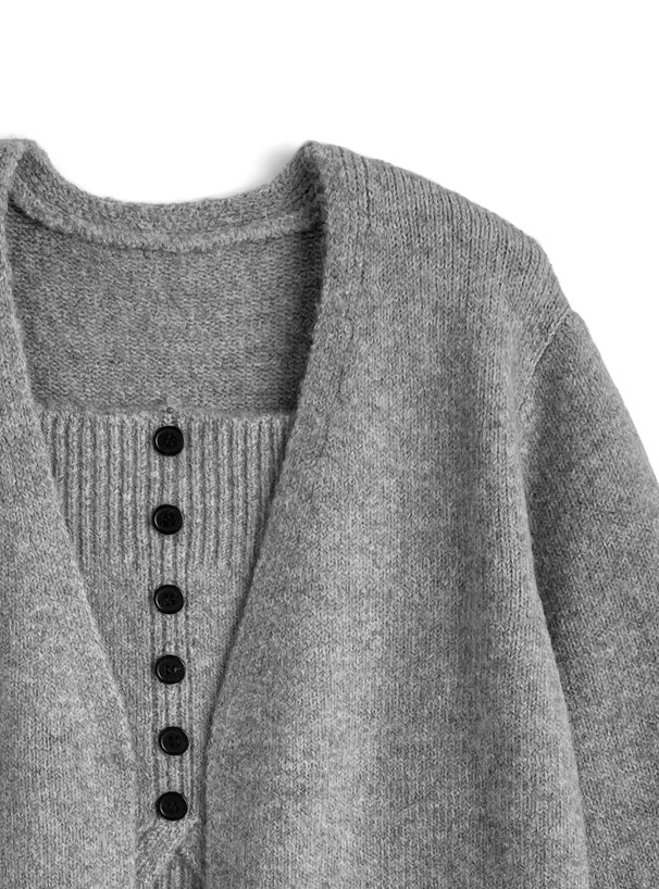 Cardigan and Bandeau Knit Set 針織開襟外套與平口上衣套裝 [lt141] 15