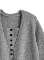 Cardigan and Bandeau Knit Set 針織開襟外套與平口上衣套裝 [lt141] 15