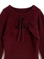 Cutout Ribbon Knit Top 鏤空蝴蝶結針織上衣 [gf111] 16