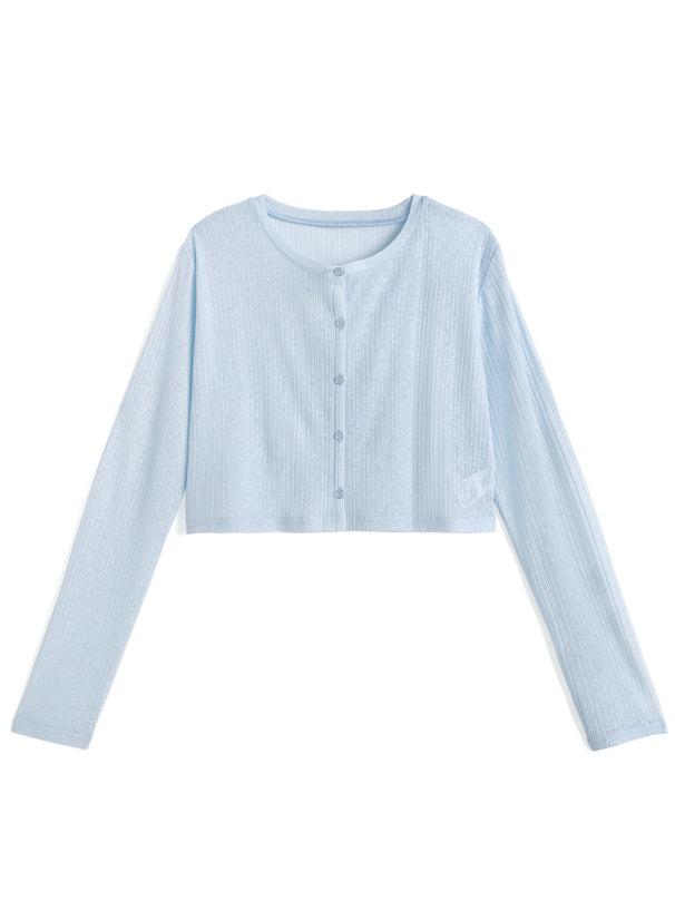 Cool-Touch Ribbed Cardigan 接觸涼感羅紋開襟外套