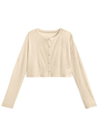 Cool-Touch Ribbed Cardigan 接觸涼感羅紋開襟外套