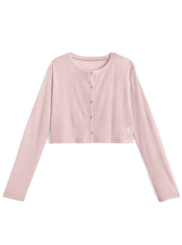 Cool-Touch Ribbed Cardigan 接觸涼感羅紋開襟外套