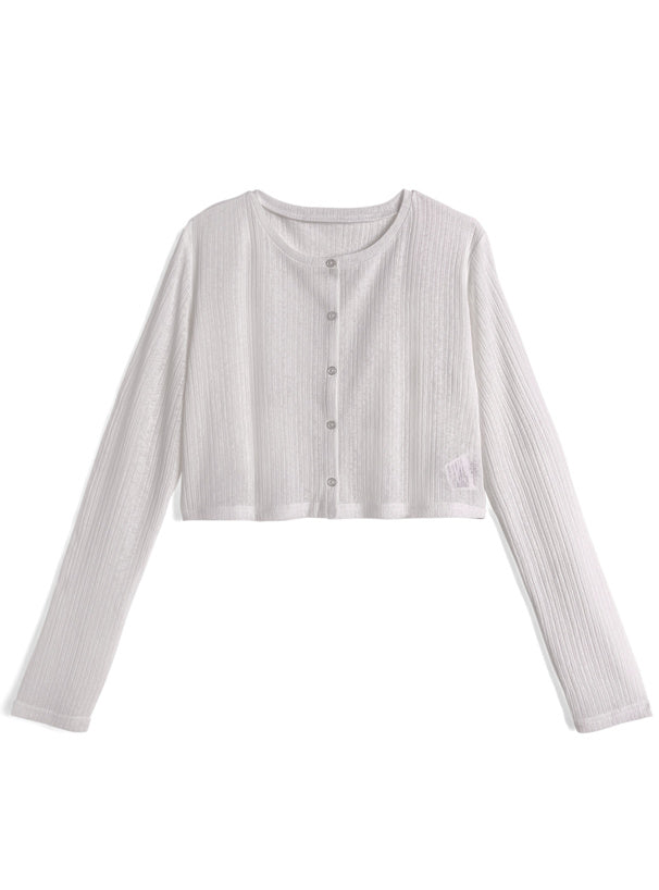 Cool-Touch Ribbed Cardigan 接觸涼感羅紋開襟外套