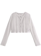 Cool-Touch Ribbed Cardigan 接觸涼感羅紋開襟外套