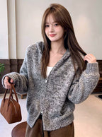 Double-Zip Knit Hoodie 雙拉鍊針織連帽外套 [ac2780] — 2