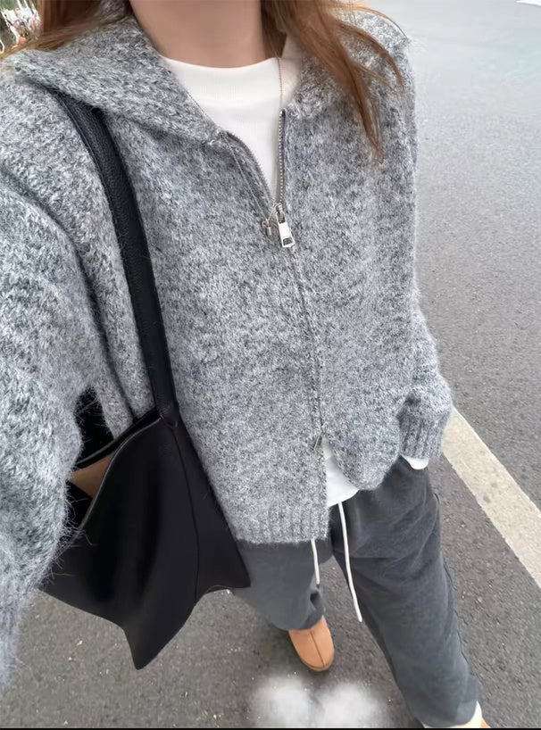 Double-Zip Knit Hoodie 雙拉鍊針織連帽外套 [ac2780] — 3
