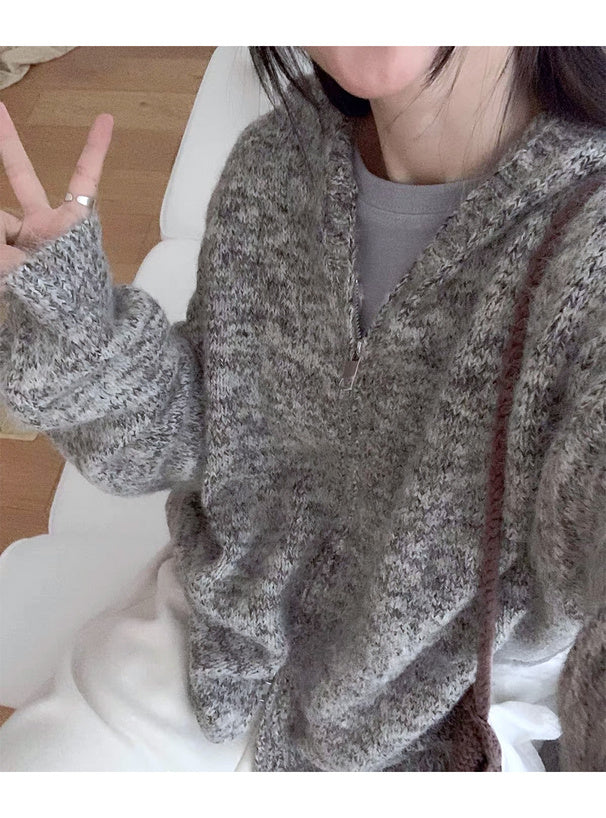 Double-Zip Knit Hoodie 雙拉鍊針織連帽外套 [ac2780] — 6