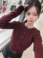 Cropped Knit Cardigan 短版針織開襟衫 [an1509] 1