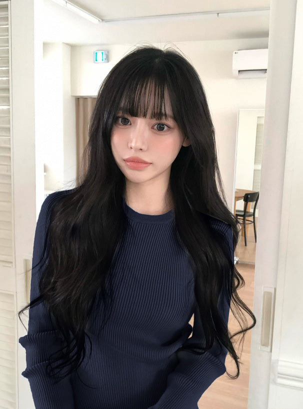 Crew Neck Ribbed Knit Top 圓領羅紋針織上衣 [an1648] 1