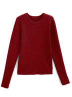 Crew Neck Ribbed Knit Top 圓領羅紋針織上衣 [an1648] 5