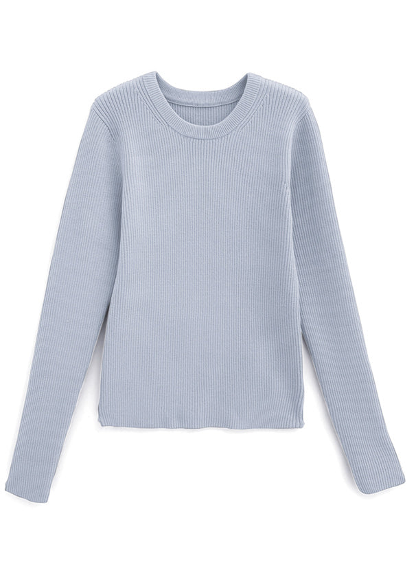 Crew Neck Ribbed Knit Top 圓領羅紋針織上衣 [an1648] 6