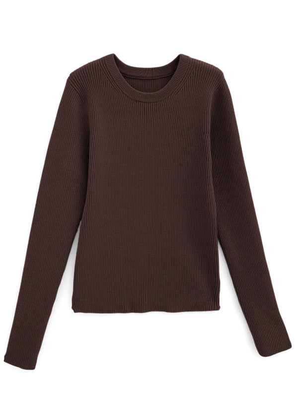 Crew Neck Ribbed Knit Top 圓領羅紋針織上衣 [an1648] 9