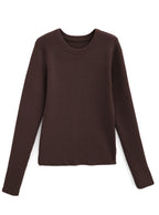 Crew Neck Ribbed Knit Top 圓領羅紋針織上衣 [an1648] 9