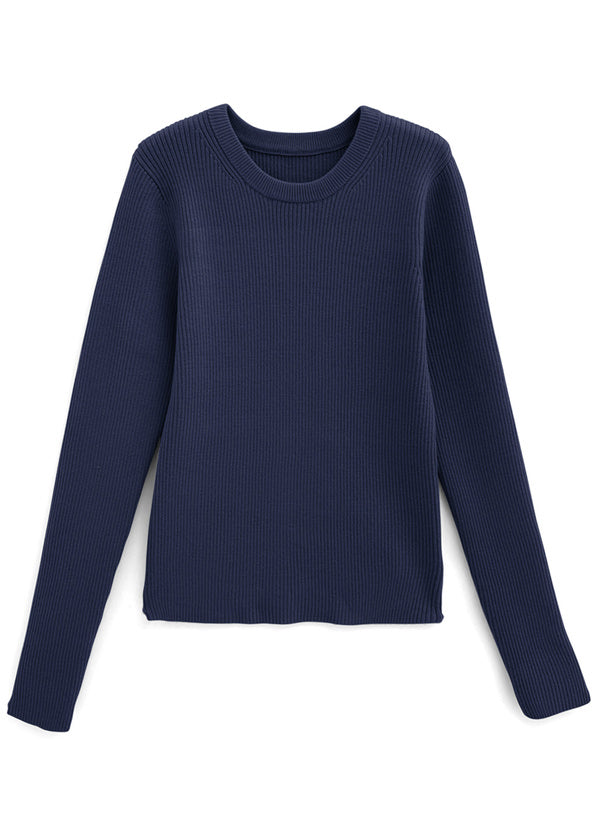 Crew Neck Ribbed Knit Top 圓領羅紋針織上衣 [an1648] 10