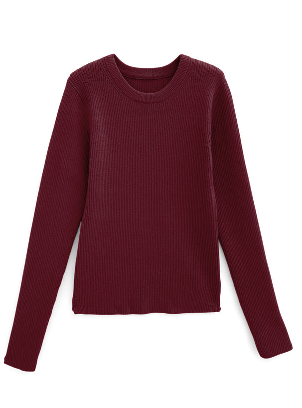 Crew Neck Ribbed Knit Top 圓領羅紋針織上衣 [an1648] 12