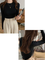 Crew Neck Ribbed Knit Top 圓領羅紋針織上衣 [an1648] 14