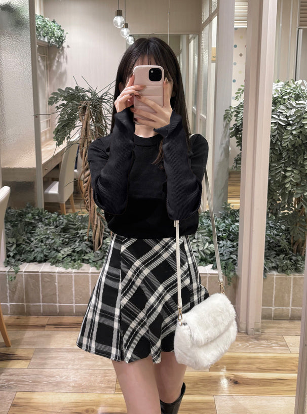 Crew Neck Ribbed Knit Top 圓領羅紋針織上衣 [an1648] 15