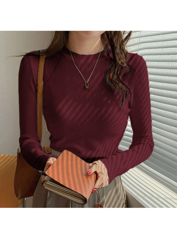 Crew Neck Ribbed Knit Top 圓領羅紋針織上衣 [an1648] 16