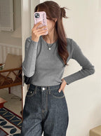Crew Neck Ribbed Knit Top 圓領羅紋針織上衣 [an1648] 18