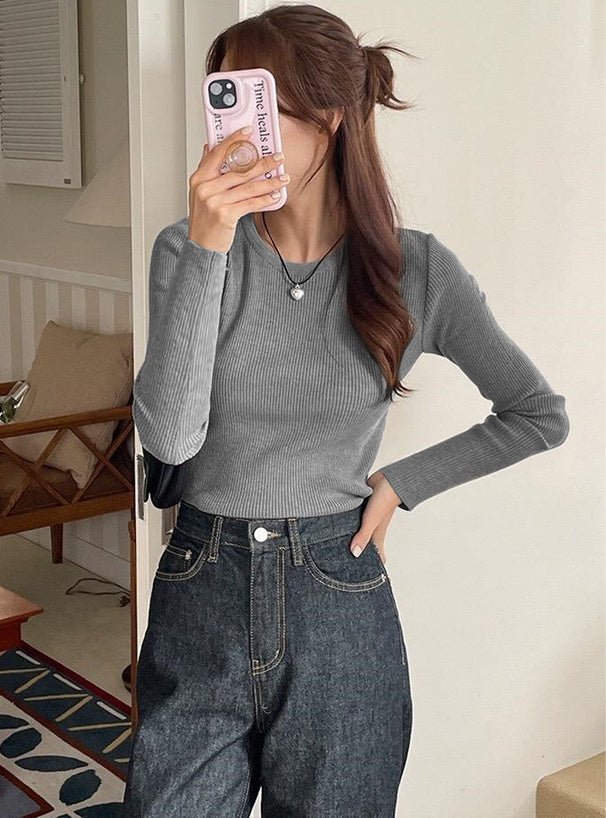 Crew Neck Ribbed Knit Top 圓領羅紋針織上衣 [an1648] 18