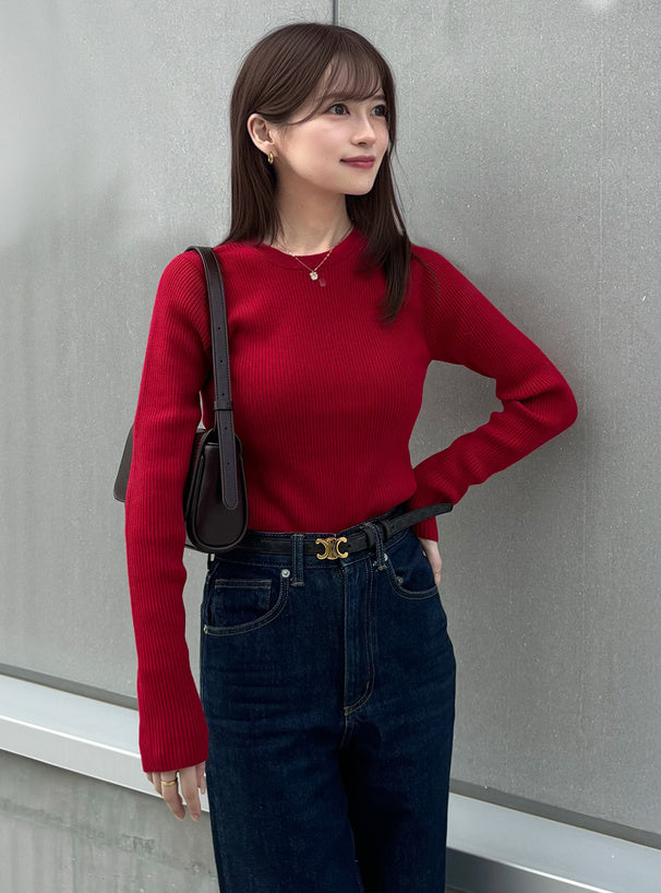 Crew Neck Ribbed Knit Top 圓領羅紋針織上衣 [an1648] 20