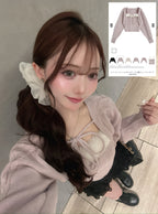 an1973 Cable Knit Camisole & Bolero Set 麻花針織吊帶背心與短版開襟衫套裝 1