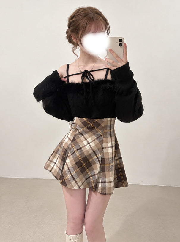 an1973 Cable Knit Camisole & Bolero Set 麻花針織吊帶背心與短版開襟衫套裝 9